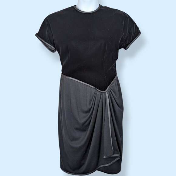 V. Oscar de la Renta Studio Black Velvet Dress - Picture 1 of 9